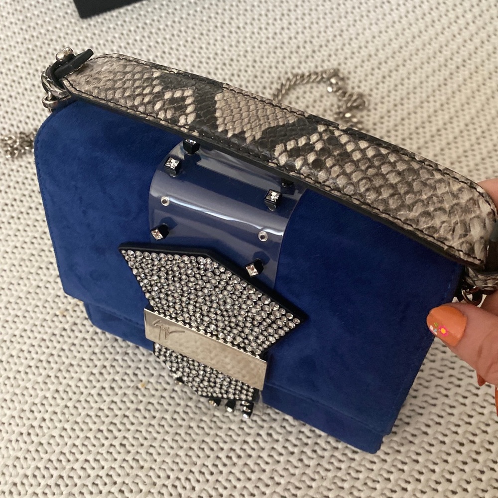 Giuseppe Zanotti 3 ways Suede Leather purse - Picture 11 of 15